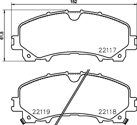 HELLA 8DB 355 024-621 - Bremžu uzliku kompl., Disku bremzes adetalas.lv