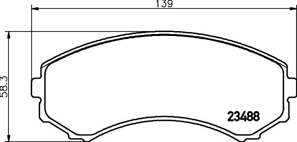 HELLA 8DB 355 024-101 - Bremžu uzliku kompl., Disku bremzes adetalas.lv