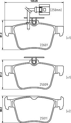 HELLA 8DB 355 025-661 - Bremžu uzliku kompl., Disku bremzes adetalas.lv