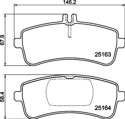 HELLA 8DB 355 025-241 - Bremžu uzliku kompl., Disku bremzes adetalas.lv