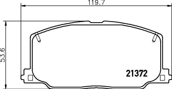 HELLA 8DB 355 026-961 - Bremžu uzliku kompl., Disku bremzes adetalas.lv