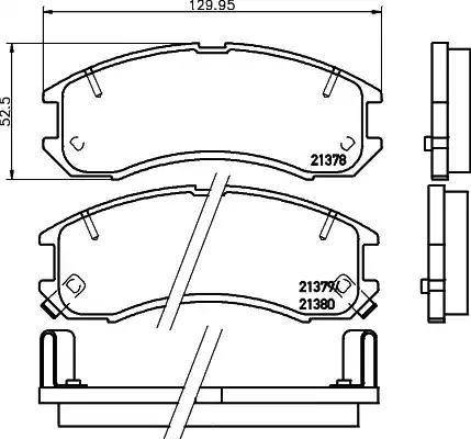 HELLA 8DB 355 005-821 - Bremžu uzliku kompl., Disku bremzes adetalas.lv