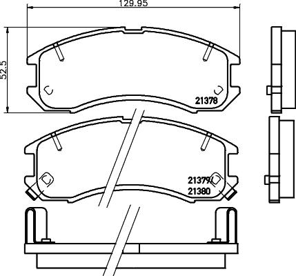 HELLA 8DB 355 026-981 - Bremžu uzliku kompl., Disku bremzes adetalas.lv