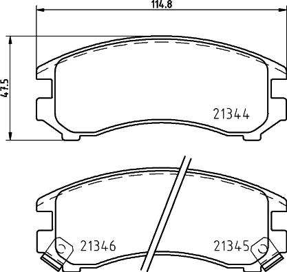 HELLA 8DB 355 026-921 - Bremžu uzliku kompl., Disku bremzes adetalas.lv