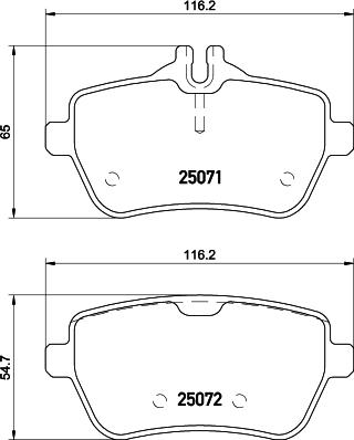 HELLA 8DB 355 026-571 - Bremžu uzliku kompl., Disku bremzes adetalas.lv