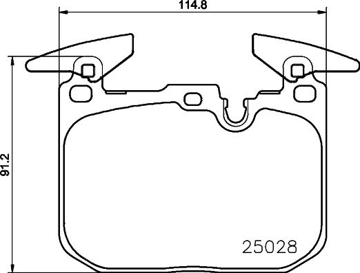 HELLA 8DB 355 026-651 - Bremžu uzliku kompl., Disku bremzes adetalas.lv