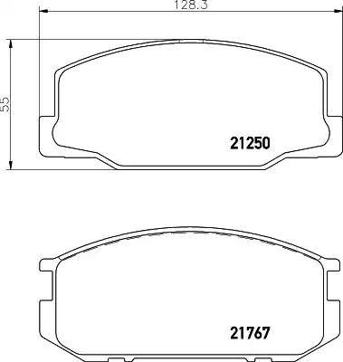 HELLA 8DB 355 026-881 - Bremžu uzliku kompl., Disku bremzes adetalas.lv