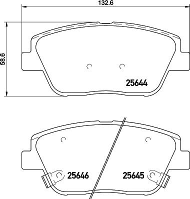 HELLA 8DB 355 020-551 - Bremžu uzliku kompl., Disku bremzes adetalas.lv