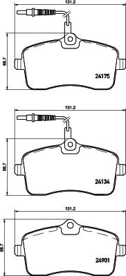 HELLA 8DB 355 020-671 - Bremžu uzliku kompl., Disku bremzes adetalas.lv