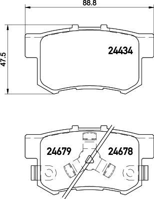 HELLA 8DB 355 020-021 - Bremžu uzliku kompl., Disku bremzes adetalas.lv