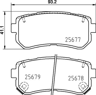 HELLA 8DB 355 020-851 - Bremžu uzliku kompl., Disku bremzes adetalas.lv