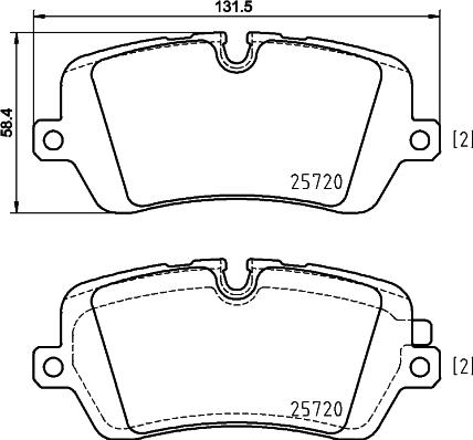 HELLA 8DB 355 020-361 - Bremžu uzliku kompl., Disku bremzes adetalas.lv