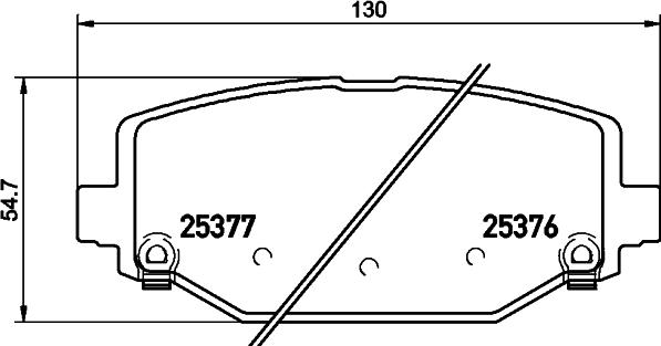 HELLA 8DB 355 020-311 - Bremžu uzliku kompl., Disku bremzes adetalas.lv