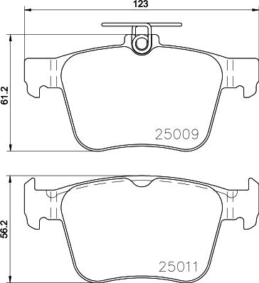 HELLA 8DB 355 020-261 - Bremžu uzliku kompl., Disku bremzes adetalas.lv