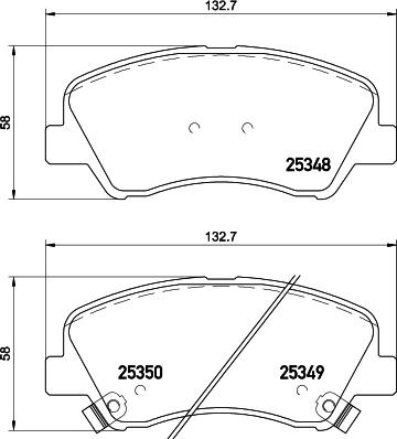 HELLA 8DB 355 020-231 - Bremžu uzliku kompl., Disku bremzes adetalas.lv