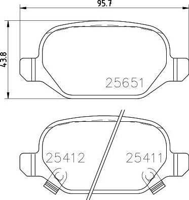 HELLA 8DB 355 020-751 - Bremžu uzliku kompl., Disku bremzes adetalas.lv