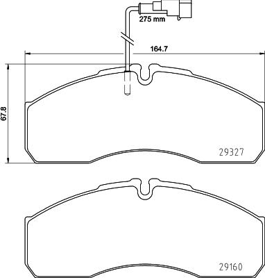 HELLA 8DB 355 020-711 - Bremžu uzliku kompl., Disku bremzes adetalas.lv