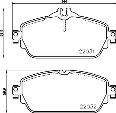 HELLA 8DB 355 029-931 - Bremžu uzliku kompl., Disku bremzes adetalas.lv