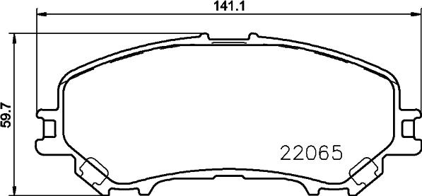 HELLA 8DB 355 021-691 - Bremžu uzliku kompl., Disku bremzes adetalas.lv