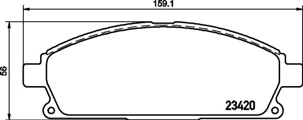 HELLA 8DB 355 021-651 - Bremžu uzliku kompl., Disku bremzes adetalas.lv