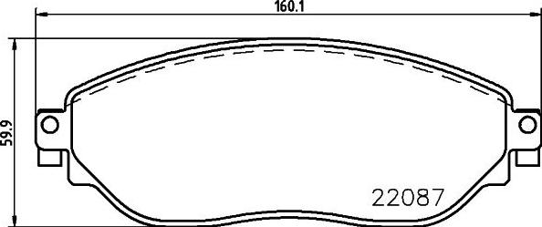 HELLA 8DB 355 021-891 - Bremžu uzliku kompl., Disku bremzes adetalas.lv