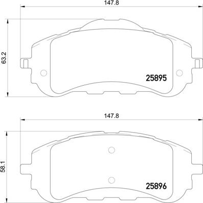 HELLA 8DB 355 021-321 - Bremžu uzliku kompl., Disku bremzes adetalas.lv