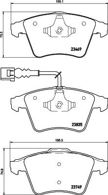 HELLA 8DB 355 021-221 - Bremžu uzliku kompl., Disku bremzes adetalas.lv