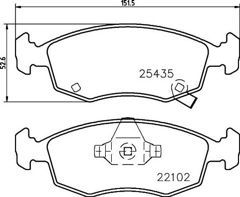 HELLA 8DB 355 021-751 - Bremžu uzliku kompl., Disku bremzes adetalas.lv