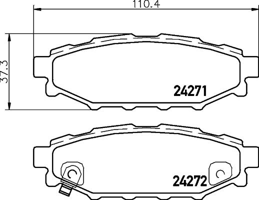 HELLA 8DB 355 028-341 - Bremžu uzliku kompl., Disku bremzes adetalas.lv