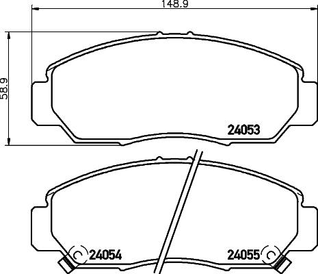 HELLA 8DB 355 028-221 - Bremžu uzliku kompl., Disku bremzes adetalas.lv