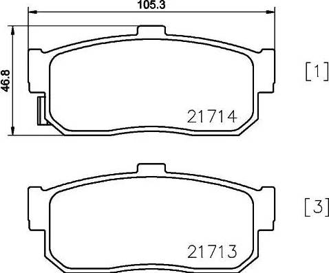 HELLA 8DB 355 023-181 - Bremžu uzliku kompl., Disku bremzes adetalas.lv