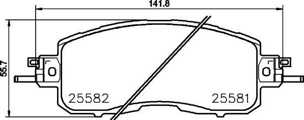 HELLA 8DB 355 023-321 - Bremžu uzliku kompl., Disku bremzes adetalas.lv