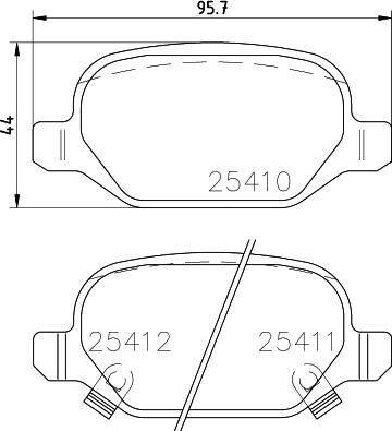 HELLA 8DB 355 023-271 - Bremžu uzliku kompl., Disku bremzes adetalas.lv