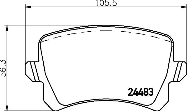 HELLA 8DB 355 023-761 - Bremžu uzliku kompl., Disku bremzes adetalas.lv