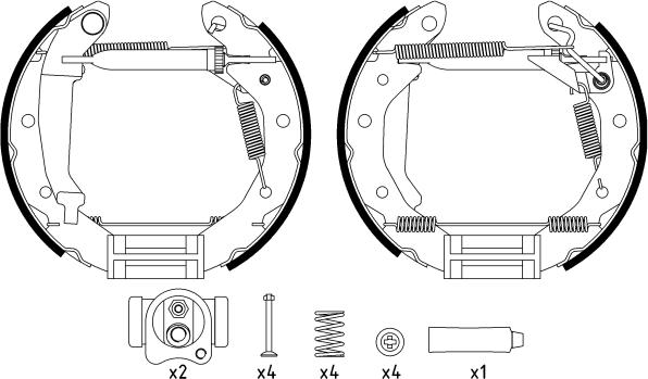 HELLA 8DB 355 022-661 - Bremžu loku komplekts adetalas.lv