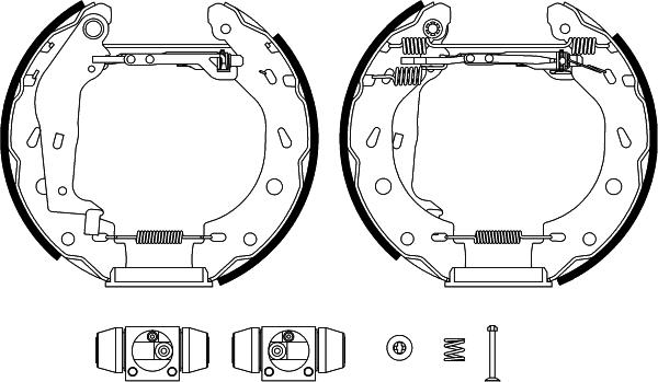 HELLA 8DB 355 022-351 - Bremžu loku komplekts adetalas.lv