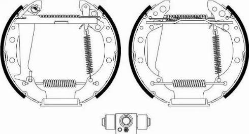 HELLA 8DB 355 022-701 - Bremžu loku komplekts adetalas.lv