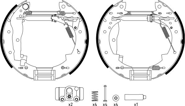 HELLA 8DB 355 022-731 - Bremžu loku komplekts adetalas.lv