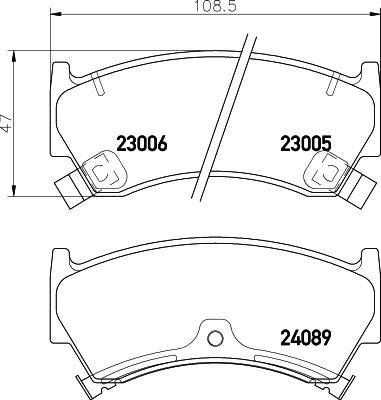 HELLA 8DB 355 027-401 - Bremžu uzliku kompl., Disku bremzes adetalas.lv