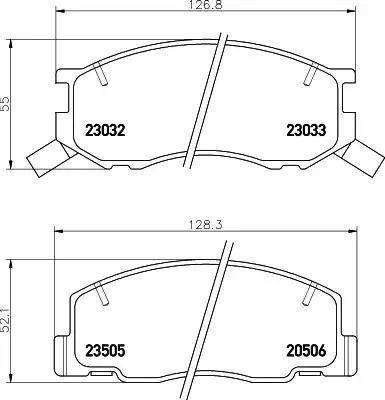 HELLA 8DB 355 009-481 - Bremžu uzliku kompl., Disku bremzes adetalas.lv