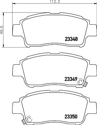 HELLA 8DB 355 027-471 - Bremžu uzliku kompl., Disku bremzes adetalas.lv