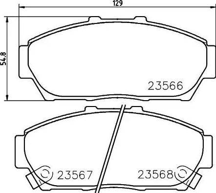 HELLA 8DB 355 009-981 - Bremžu uzliku kompl., Disku bremzes adetalas.lv