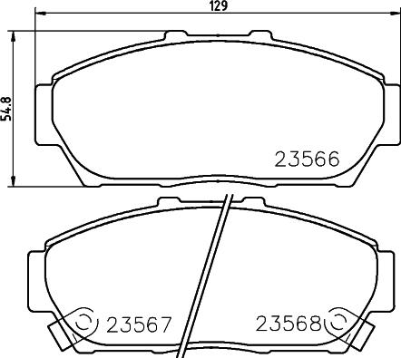 HELLA 8DB 355 027-681 - Bremžu uzliku kompl., Disku bremzes adetalas.lv