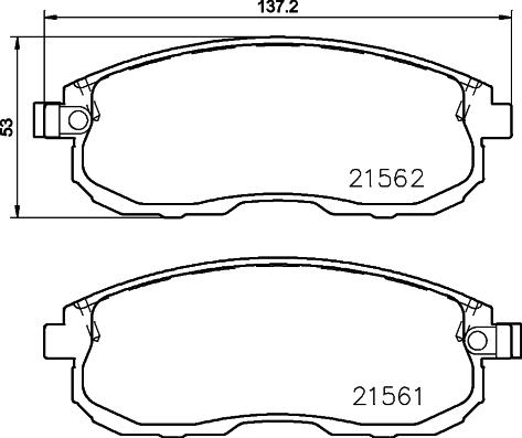 HELLA 8DB 355 027-071 - Bremžu uzliku kompl., Disku bremzes adetalas.lv