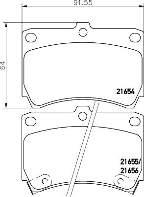 HELLA 8DB 355 027-141 - Bremžu uzliku kompl., Disku bremzes adetalas.lv