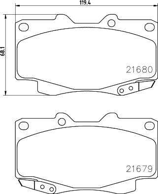 HELLA 8DB 355 027-171 - Bremžu uzliku kompl., Disku bremzes adetalas.lv