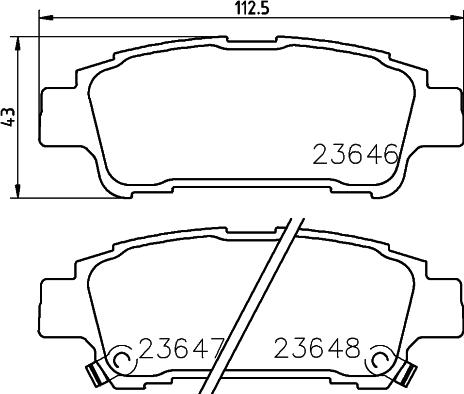 HELLA 8DB 355 027-781 - Bremžu uzliku kompl., Disku bremzes adetalas.lv