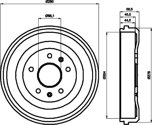 HELLA 8DT 355 300-901 - Bremžu trumulis adetalas.lv