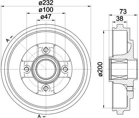 HELLA 8DT 355 300-691 - Bremžu trumulis adetalas.lv