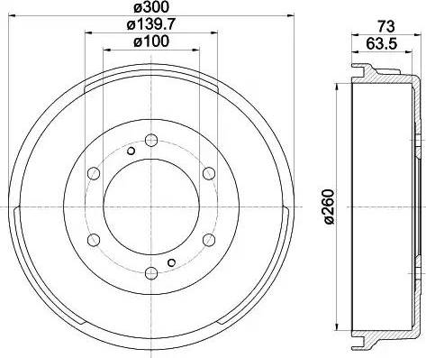 HELLA 8DT 355 302-361 - Bremžu trumulis adetalas.lv